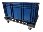 Carrinho tartaruga para caixa KLT modelo TransCaixa 180 com rodízios de diâmetro 75mm (3") - Imagem 8