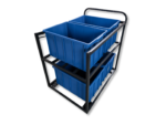Carrinho Picking ou PTS (Put to Store) para separação de mercadorias do E-Commerce para 4 caixas plásticas modelo CP-61L de 61 litros