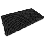 Piso plástico modular 100x60x4,5cm preto