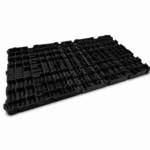 Piso plástico modular 100x60x4,5cm preto - Imagem 2