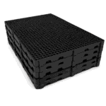 Piso plástico modular 100x60x4,5cm preto - Imagem 3