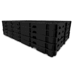 Piso plástico modular 100x60x4,5cm preto - Imagem 4