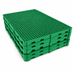 Piso plástico modular 100x60x4,5cm verde - Imagem 3