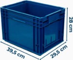 Caixa plástica KLT 4329 azul com o fundo lego - Imagem 2