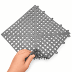 Piso flexível modular 30x30cm cinza