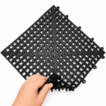 Piso flexível modular 30x30cm preto