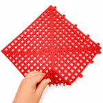 Piso flexível modular 30x30cm vermelho