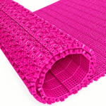 Estrado piso plástico flexível modular antiderrapante 24x24cm cor rosa - Imagem 2