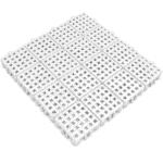 Estrado piso plástico flexível modular antiderrapante 24x24cm cor branco