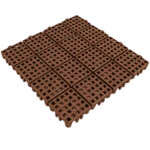 Estrado piso plástico flexível modular antiderrapante 24x24cm cor marrom