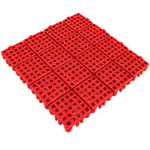 Estrado piso plástico flexível modular antiderrapante 24x24cm cor vermelho