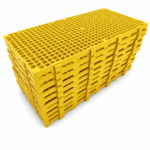 Estrado plástico 50x25x2,5cm amarelo - Imagem 3