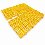 Estrado plástico 50x25x2,5cm amarelo - Imagem 2