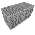 Estrado plástico 50x25x2,5cm cinza - Imagem 3
