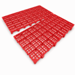 Estrado plástico 50x25x2,5cm vermelho - Imagem 2