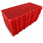 Estrado plástico 50x25x2,5cm vermelho - Imagem 3