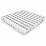 Piso plástico 50x50x5cm branco