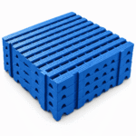 Estrado plástico 50x50x5cm azul - Imagem 2