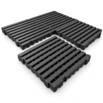 Piso plástico 50x50x5cm preto - Imagem 2