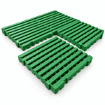 Piso plástico 50x50x5cm verde - Imagem 2