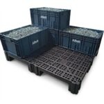 Palete, Piso e Estrado plástico modular 50x60x15cm preto - Imagem 6