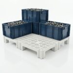 Palete, Piso e Estrado plástico modular 50x60x15cm branco - Imagem 6