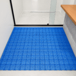 Estrado piso plástico flexível modular antiderrapante 24x24cm cor azul - Imagem 6