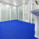 Estrado piso plástico flexível modular antiderrapante 24x24cm cor azul - Imagem 3