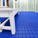 Estrado piso plástico flexível modular antiderrapante 24x24cm cor azul - Imagem 5