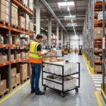 Carrinho Picking ou PTS (Put to Store) para separação de mercadorias do E-Commerce para 4 caixas plásticas modelo CP-61L de 61 litros - Imagem 5