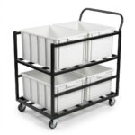Carrinho Picking ou PTS (Put to Store) para separação de mercadorias do E-Commerce para 4 caixas plásticas modelo CP-61L de 61 litros - Imagem 3