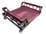 Carrinho TransCaixa 180 p/ caixa ou bandeja de pães 60x70,5cm com rodízios 3'' (2 giratórios s/ freio, 2 fixos) - 180Kg