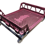 Carrinho TransCaixa 180 p/ caixa ou bandeja de pães 60x70,5cm com rodízios 3'' (2 giratórios s/ freio, 2 fixos) - 180Kg