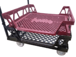 Carrinho para transporte de Caixa Bandeja Pão de Forma com Rodízios de 4” e Carga até 200 kg modelo TransCaixa 200 marca ABelt - Imagem 4