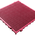 Piso plástico 50x50x3cm vermelho - ABelt
