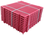 Piso plástico 50x50x3cm vermelho - ABelt - Imagem 3